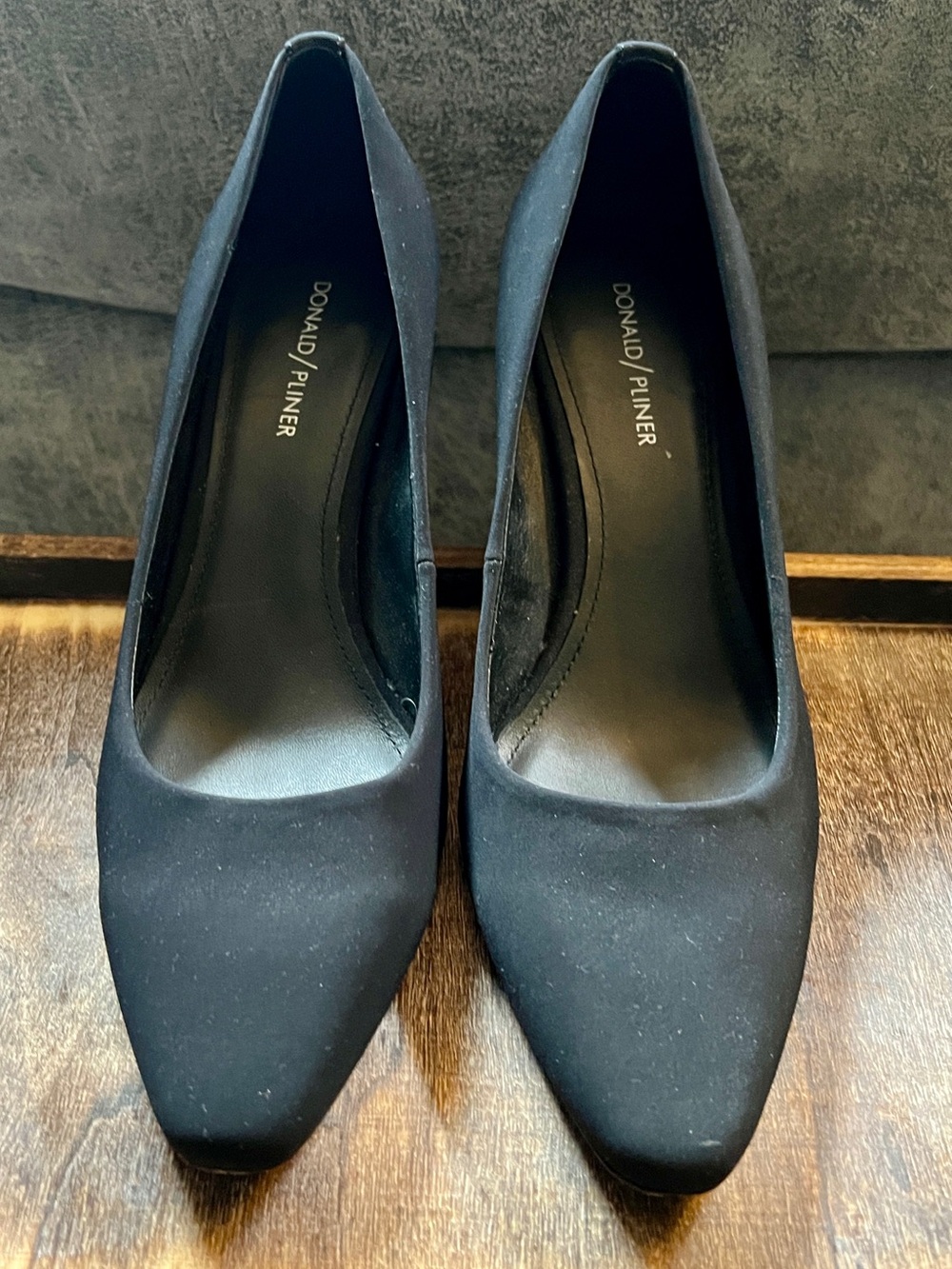 Donald J. Pliner Matte Black Pointed Toe Pumps
